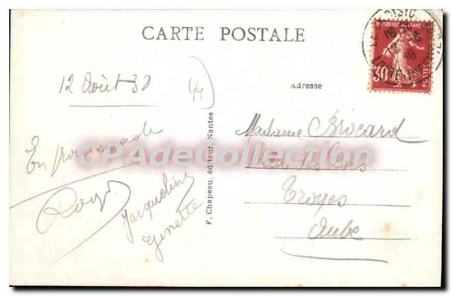CPA Le Croisic Loire Inf Les Quais à maree basse  — Rückseite