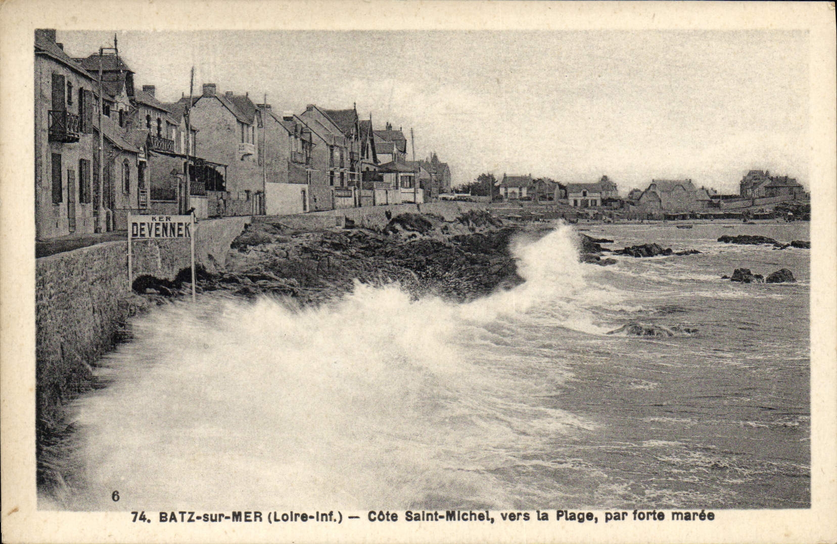 CPA Batz sur Mer Loire Inf Cote Saint Michel vers la Plage par forte maree 