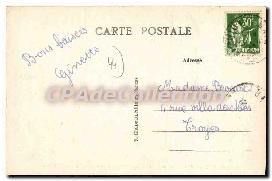 CPA Batz sur Mer Loire Inf Cote Saint Michel vers la Plage par forte maree  — Verso