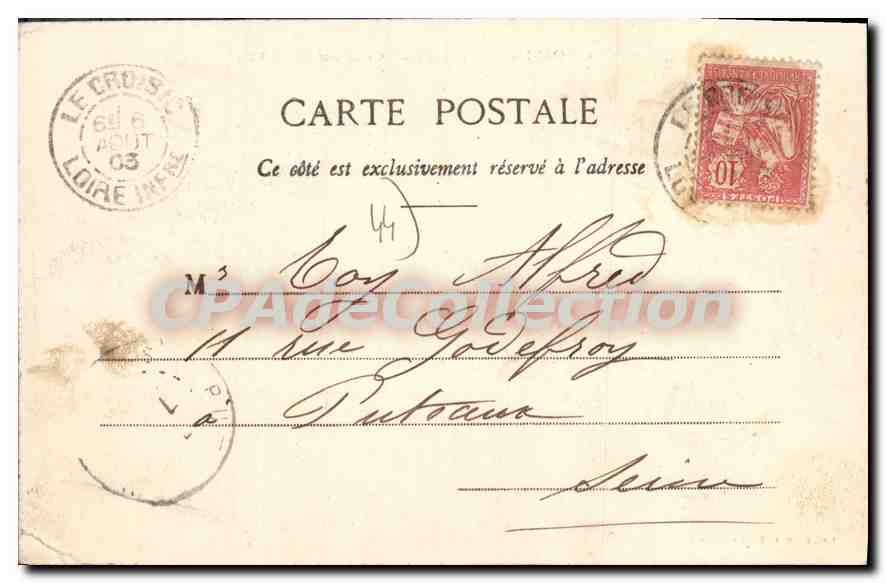 CPA Le Croisic La Grande Cote au Port Lin  — Rückseite