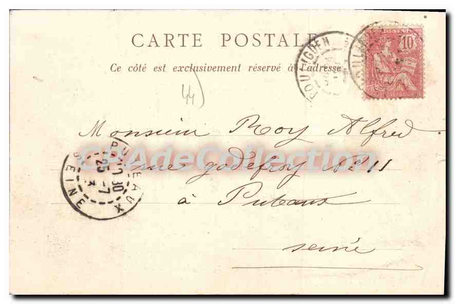 CPA Le Pouliguen l'Entree du Bois  — Rückseite