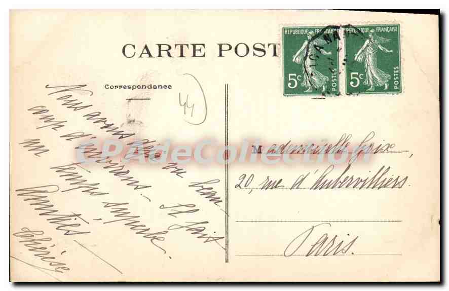CPA Pornichet L Inf Les Rochers de la Pointe du Be  — Rückseite