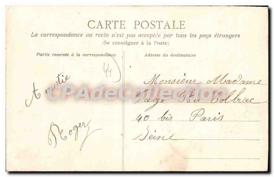 CPA Le Croisic Quai de la Petite Chambre  — Rückseite