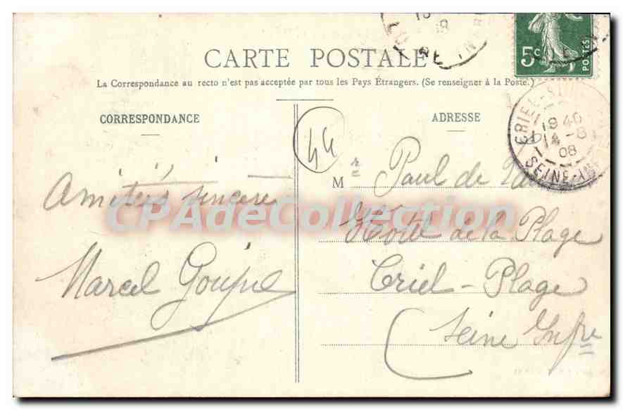 CPA La Baule La Plage  — Rückseite