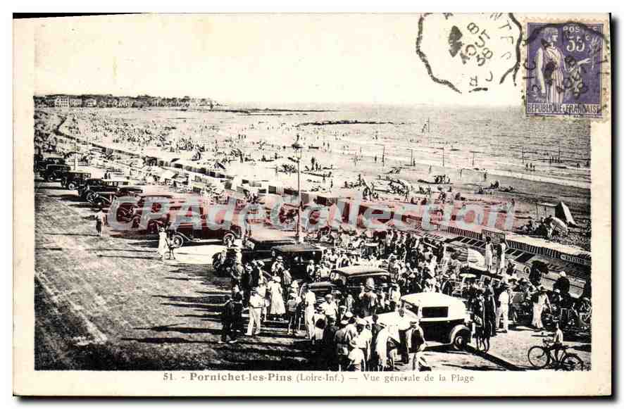 CPA Pornichet les Pins Loire Inf Vue generale de la Plage 