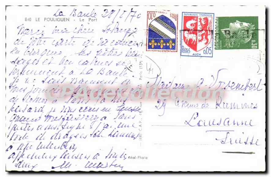 CPA Le Pouliguen Le Port  — Verso