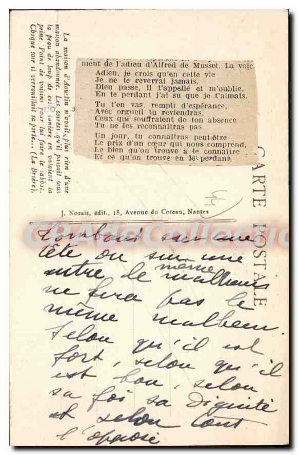 CPA La Briere Loire Inf Les grandes Levées La Maison du Pere Aoustin  — Rückseite