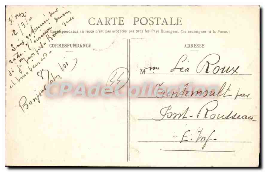 CPA St Nazaire Place du Bassin cote du vieux St Nazaire  — Verso