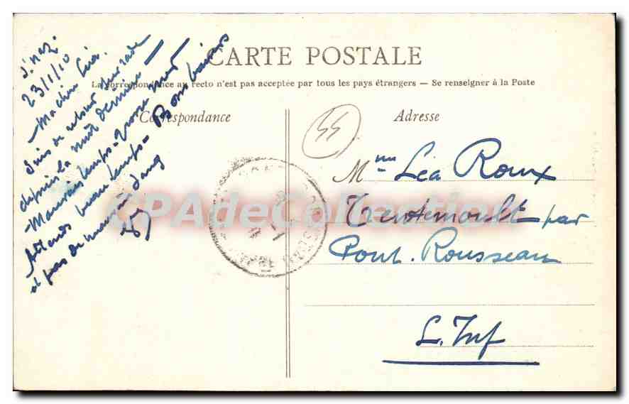CPA St Nazaire Vue generale La Rade Le Port et le vieux Saint Nazaire  — Verso