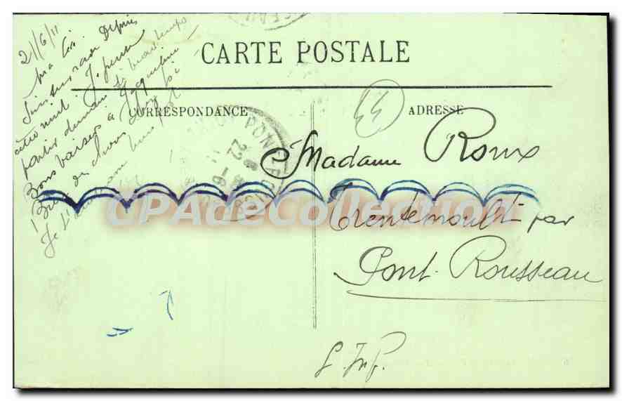 CPA Saint Nazaire La Rue de Nantes  — Verso