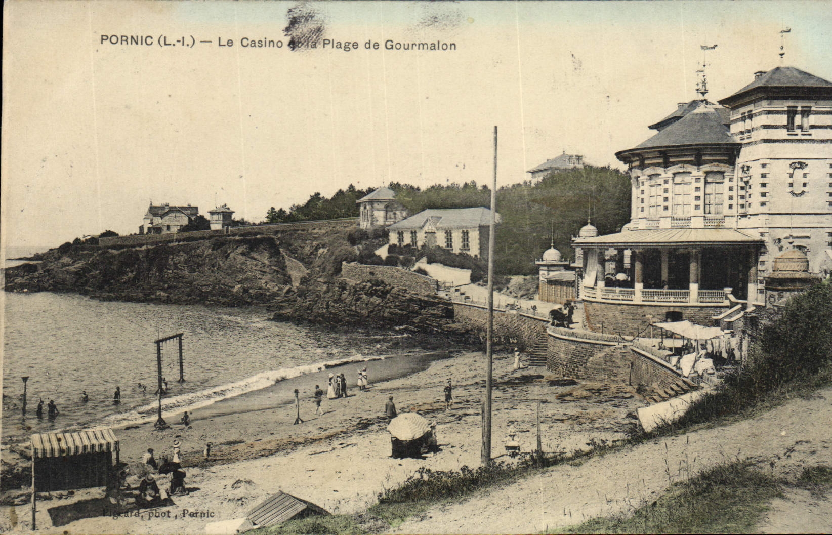 CPA Pornic L I Le Casino et la Plage de Gourmalon 