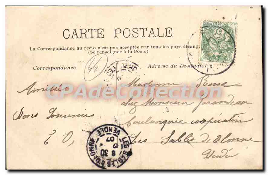 CPA Pornic L I Le Casino et la Plage de Gourmalon  — Rückseite