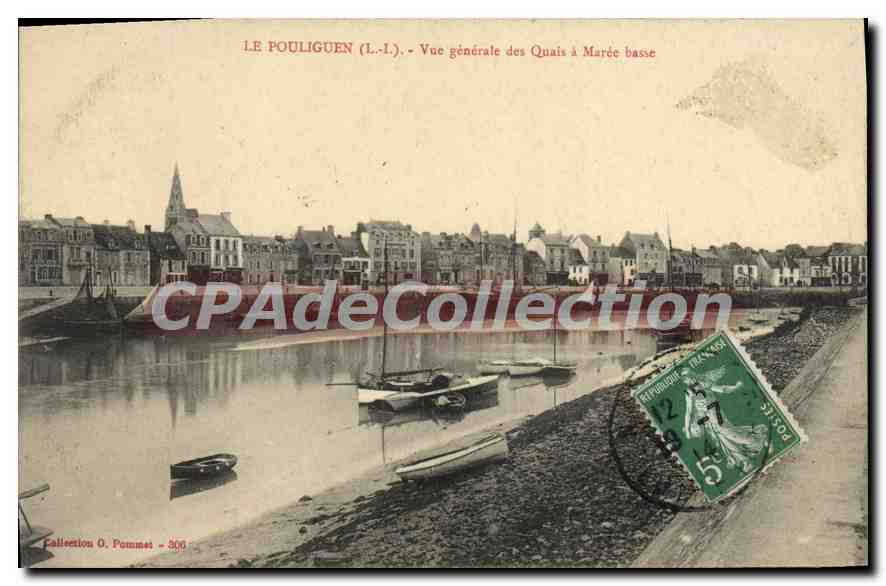 CPA Le Pouliguen L I Vue generale des Quais à Maree basse 