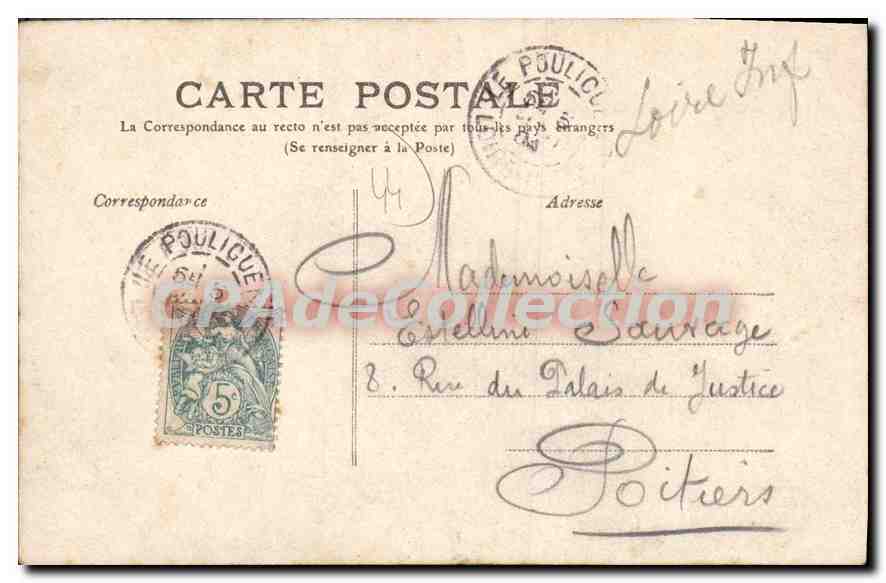 CPA Le Pouliguen Les Regates  — Verso