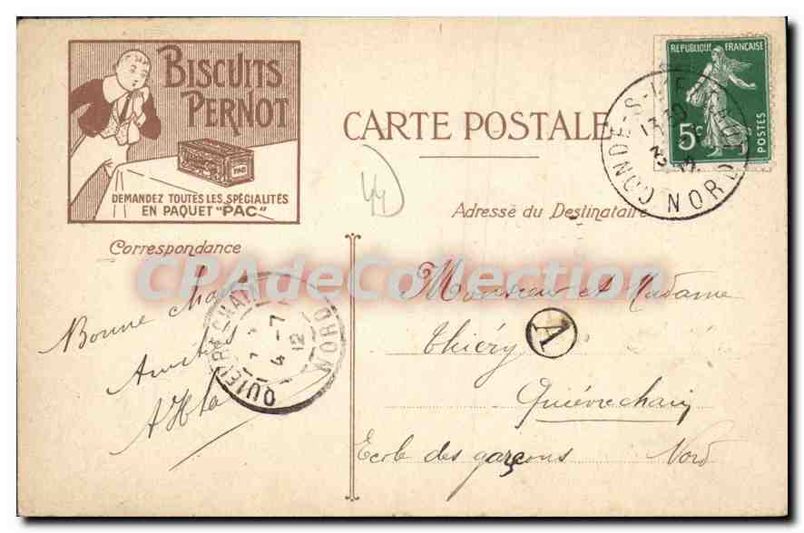 CPA Biscuits Pernot Le Croisic  — Rückseite