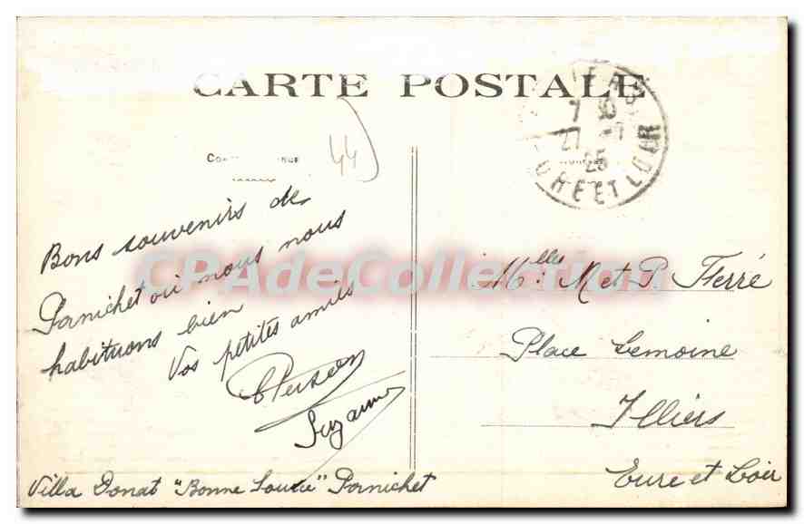 CPA Pornichet L Inf Pointe du Bey La Plage  — Rückseite