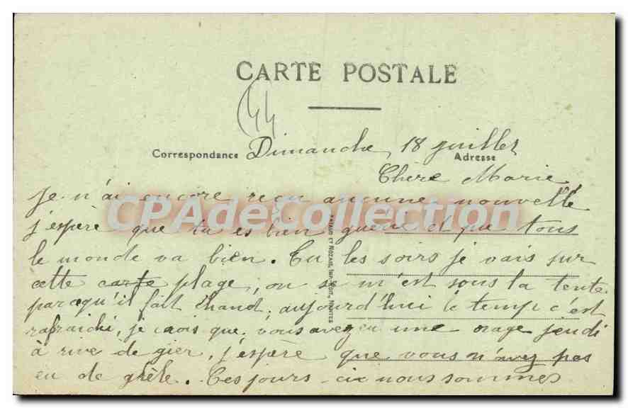 CPA La Baule Loute Inf La Plage vers St Clair  — Rückseite