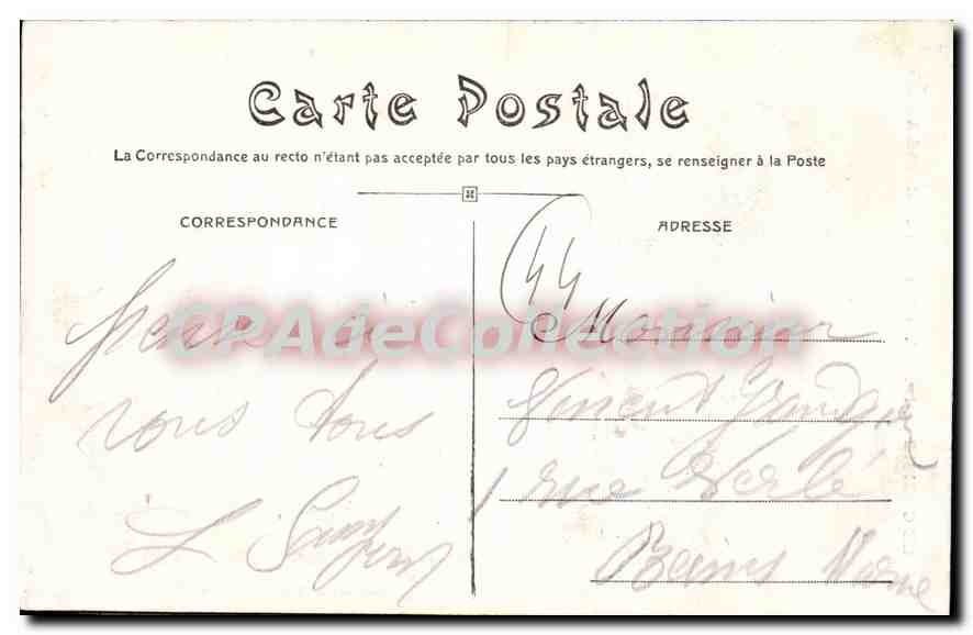 CPA Le Croisic L I Les Roochers du Grand Autel  — Rückseite