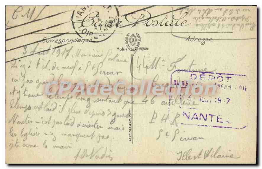 CPA Nantes La Place Louis XVI  — Verso