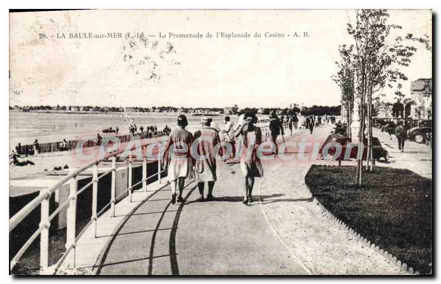 CPA La Baule sur Mer La Promenade de l'Esplanade du Casino 