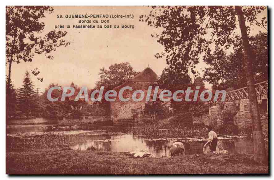 CPA Guemene Penfao Loire Inf Bords du Don pres la Passerelle au bas du Bourg 