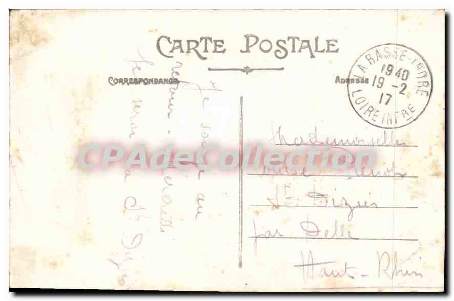 CPA La Montagne Loire Inf La Mairie  — Rückseite