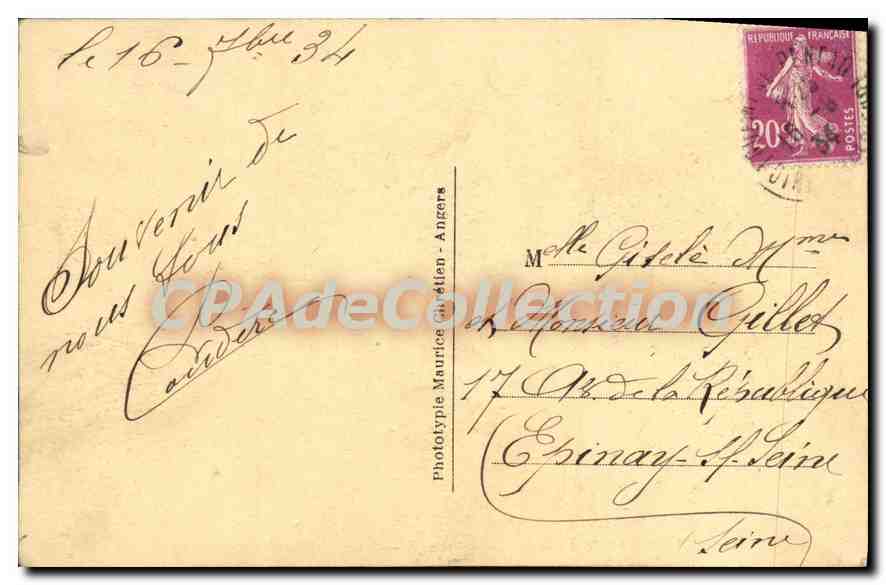 CPA Guemene Penfao Loire Inf Chateau de Juzet au bord du Don  — Rückseite