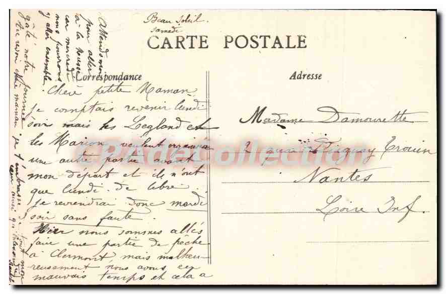 CPA Mauves Loire Inf Les coteaux  — Back