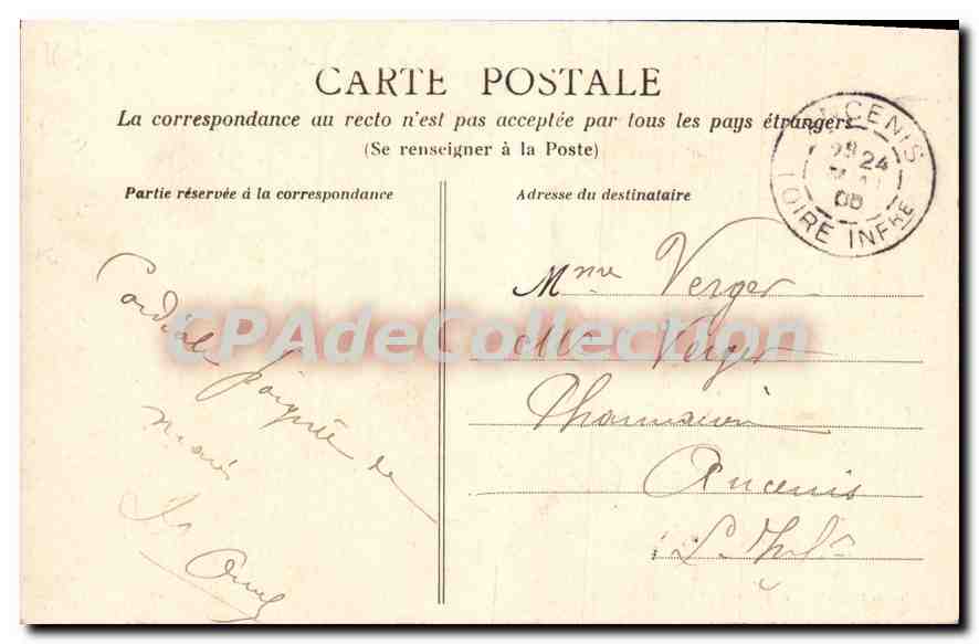 CPA Mauves Loire Inf Les coteaux de Vieille Cour  — Verso
