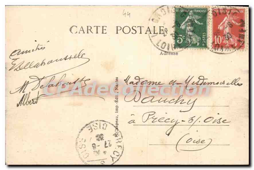 CPA Le Croisic Loire Inf l'Hopital Marin de Pen Bron et le Mabon dans le Traict  — Rückseite