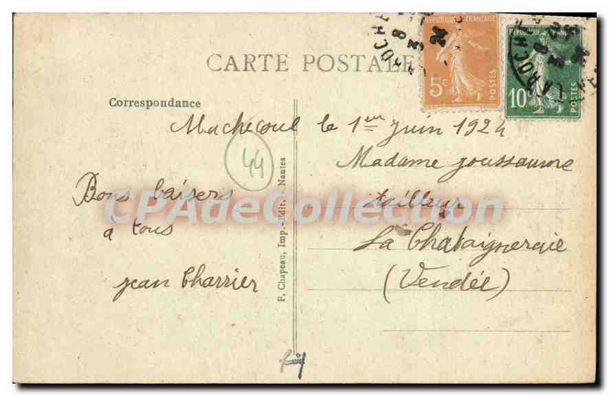 CPA Machecoul l'Eglise cote Nord  — Back