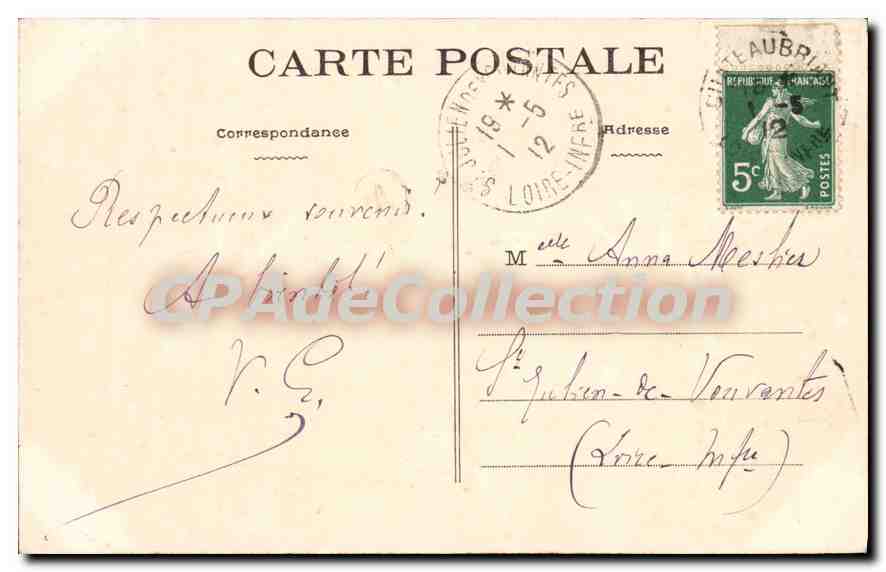 CPA Louisfert Loire Inferieure Calvaire Megalithique  — Rückseite