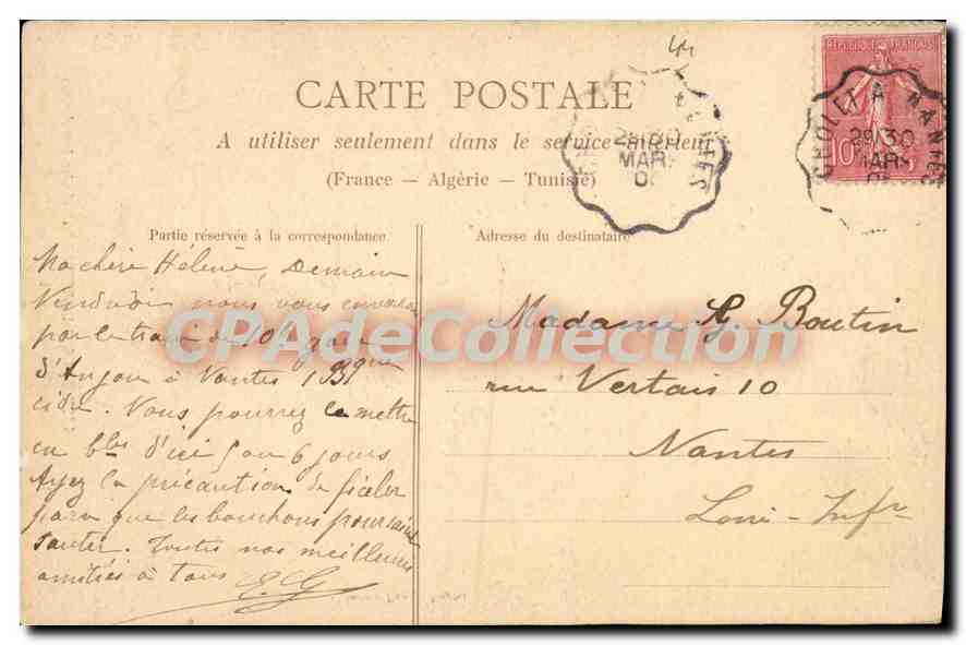 CPA Le Loroux Bottereau Loire Inferieure l'Eglise  — Rückseite