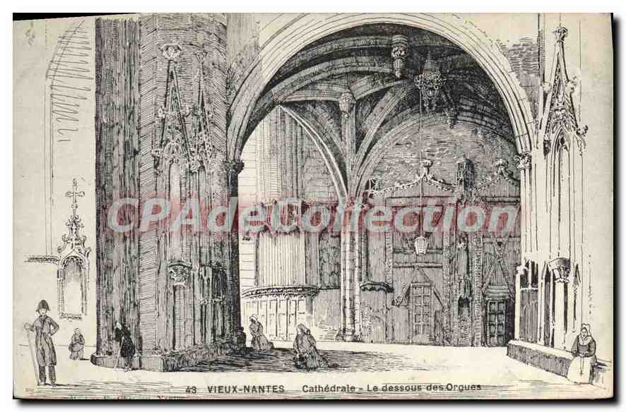 CPA Vieux Nantes Cathedrale Le dessous des Orgues 