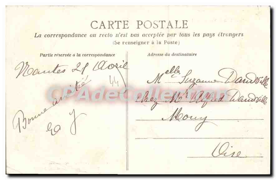 CPA Nantes Vue generale du quai de la Fosse  — Rückseite