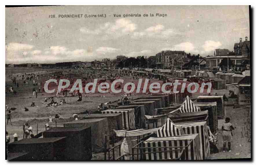 CPA Pornichet Loire Inf Vue generale de la Plage 