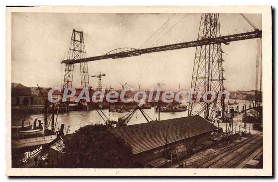 CPA Nantes Loire Inferieure Le Port maritime et le Pont Transbordeur 