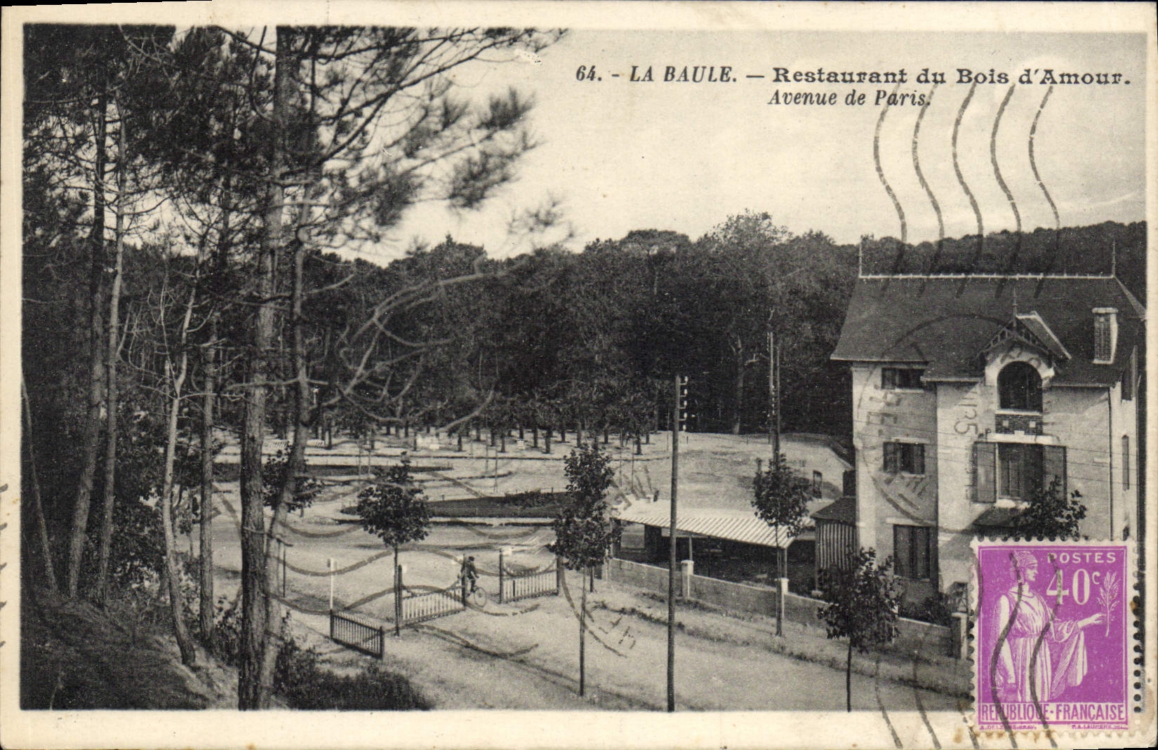 CPA La Baule Restaurant du Bois d'Amour Avenue de Paris 