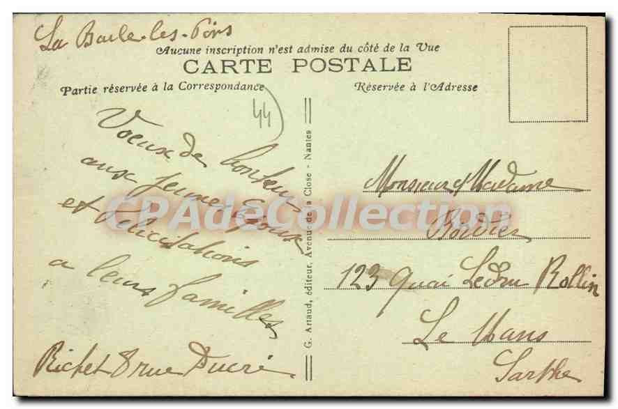CPA La Baule Restaurant du Bois d'Amour Avenue de Paris  — Verso