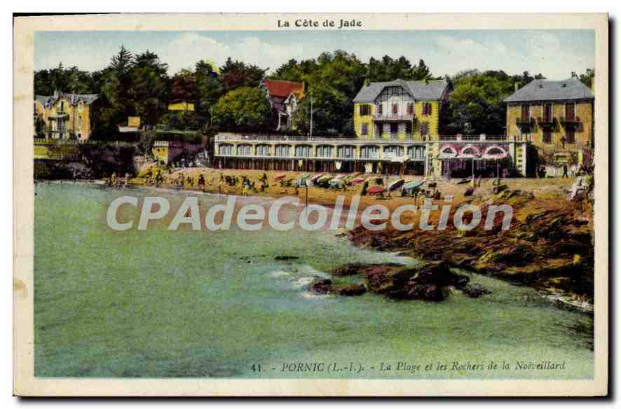 CPA Le Cote de Jade Pornic L I L a plage et les Rochers de la Noveillard 