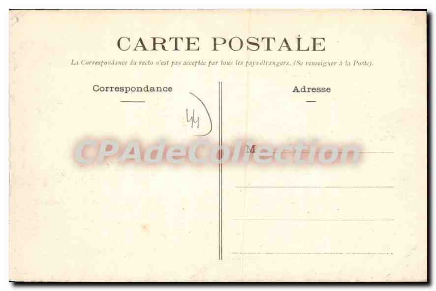 CPA Pornic L Inf Rochers et Phare de la Cote de la Noveillard  — Rückseite