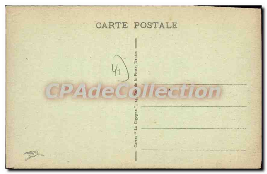 CPA Nantes Hotel Dieu  — Verso