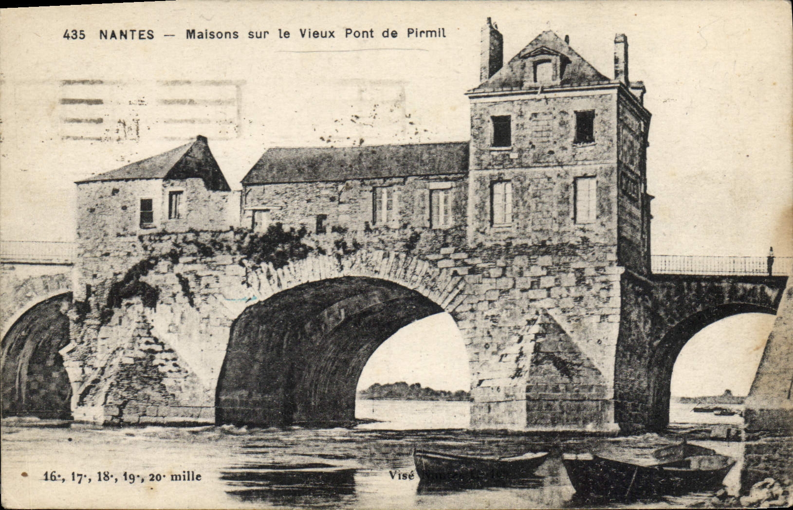 CPA Nantes Maisons sur le Vieux Pont de Pirmil 