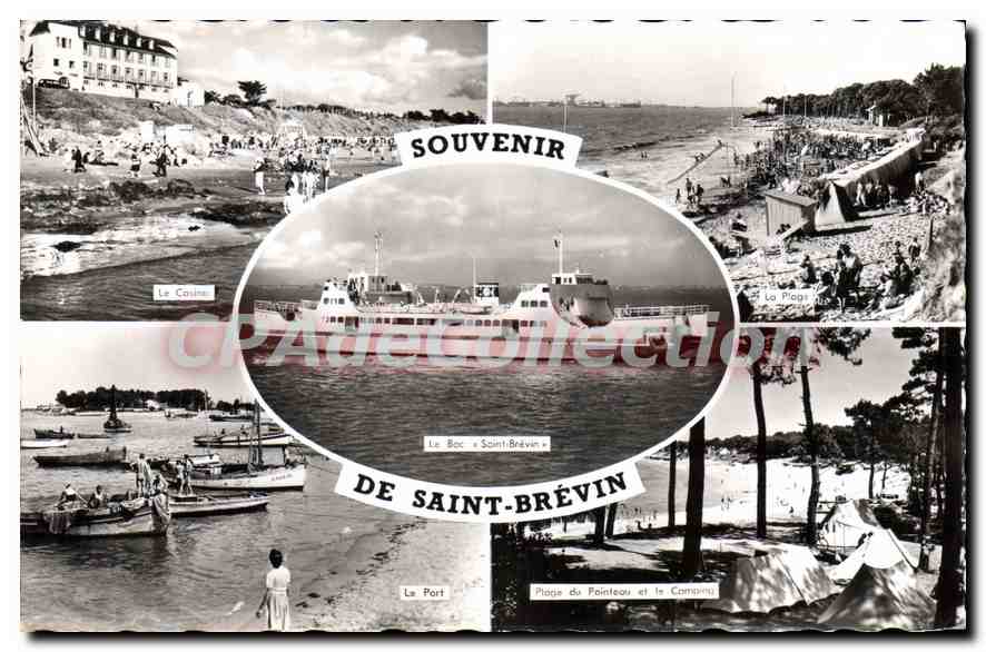 CPA Souvenir de Saint Brevin Le Port Le Casino La Plage Pointeau camping bac