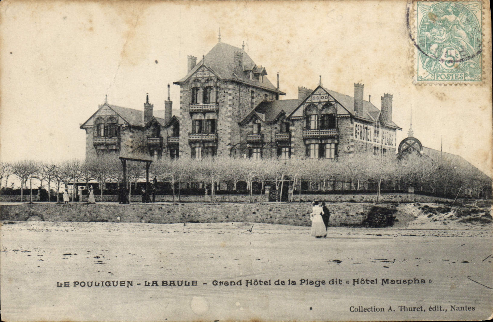 CPA Le Pouliguen la Baule grand hotel de la plage dit hotel Mauspha
