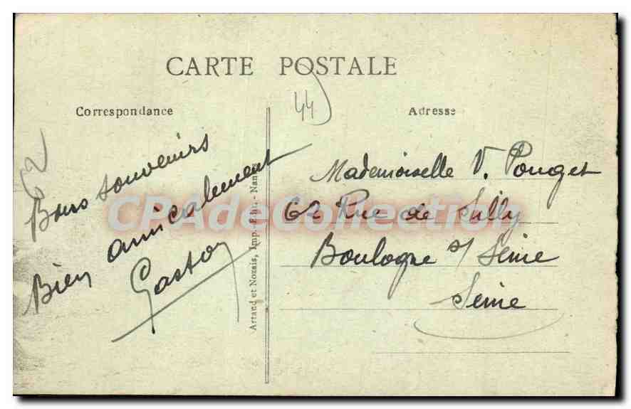 CPA Saint Nazaire la rue villes Martin  — Verso