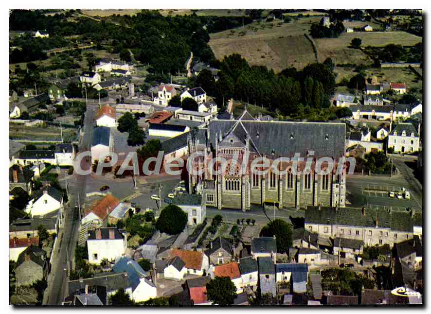 CPSM Guemene Penfao L Atl vue aerienne l'eglise 
