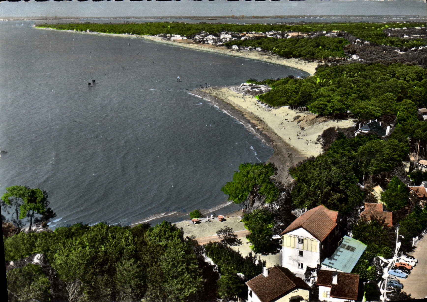 CPSM En avion au dessus de St Brevin les Pins L A l'Anse du Pointeau 