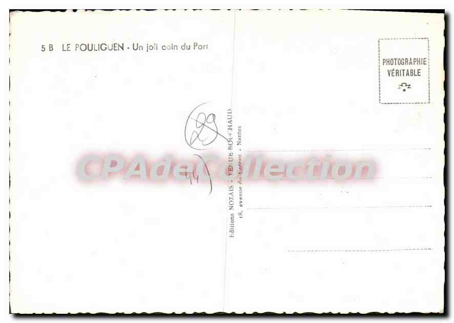 CPSM Le Pouliguen un Joli coin du port  — Verso