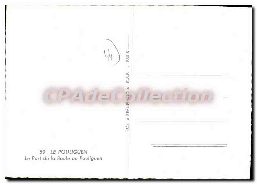 CPSM Le Pouliguen le port de la Baule au Pouliguen  — Verso